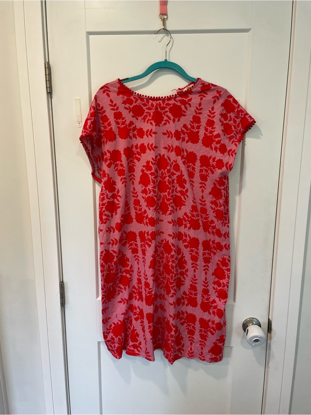 BODEN Floral Print Detailed Trim Tshirt Dress Size 14L READ